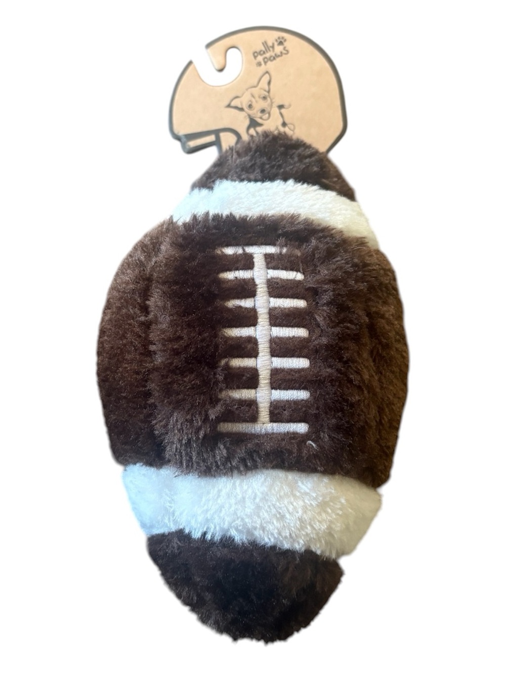 Pally’s Paw Plush Football with Squeaker 9” NWT